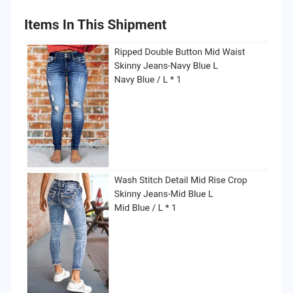 Blue Skinny Jeans with Distressing and Stitch Detail